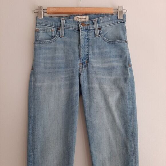 MADEWELL | 9" High-Rise Skinny Crop Light Blue Jeans Sz 24 - Picture 3 of 15